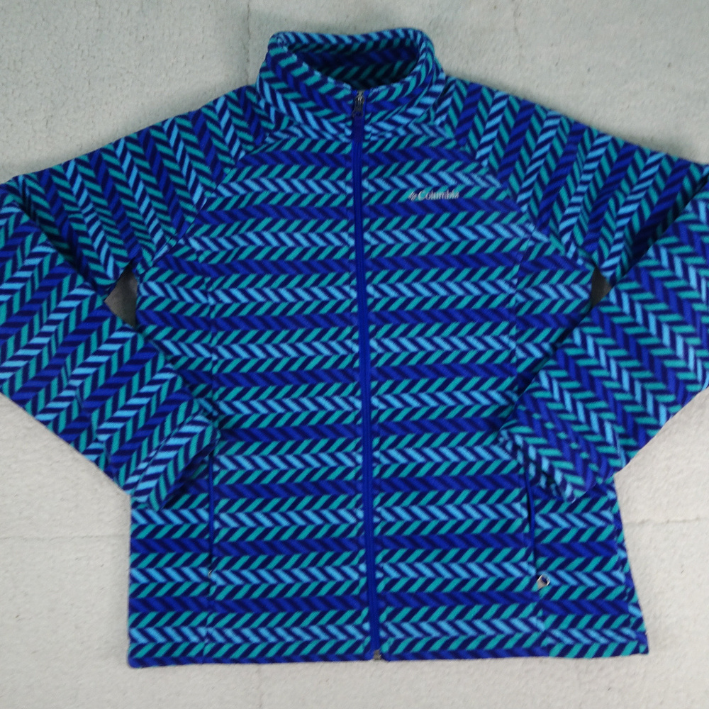 Columbia Blue Fleece Full Zip Jacket YXL(18/20)